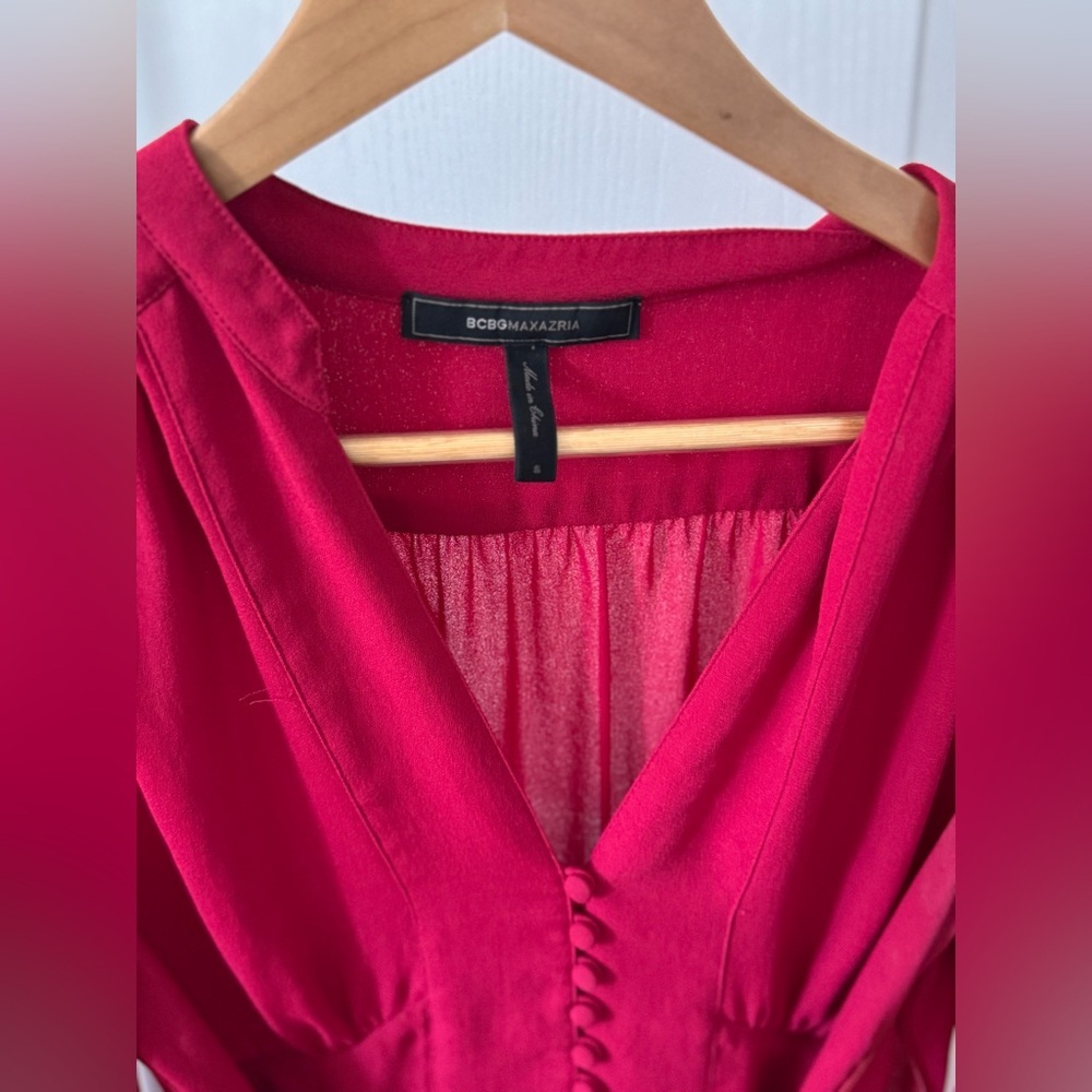 BCBGMAXAZRIA RED DRESS SIZE S - Picture 8 of 10